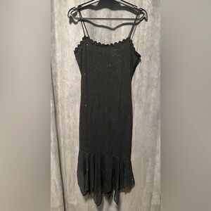 Little Black Dress | Glitter & Sparkle | Spaghetti Strap | Medium
